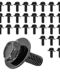 30 Pack M6 Hex Head SEMS Bolts 1.0 X 17mm With 18mm Washer Heavy Duty Oil Pan And Transmission Pan Bolts Replaces OEM 11508930