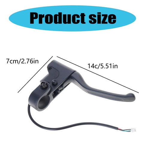 Aluminum Alloy Electric Scooter Brake Handle Left Lever With Clutch, Easy Install And Strong Tension, product size shown