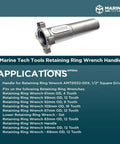 Retaining Ring Wrench Handle AMT0031 For Yamaha Mercury Verado Suzuki And Honda Outboard Tools displayed with specs