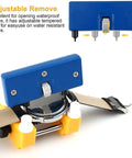 9 Piece Watch Battery Replacement Tool Kit with Adjustable Case Opener on watch for easy at home repairs
