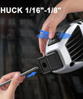 Adjusting chuck on the Welding Machine Handheld 110V Portable Stick Welder 20-120A IGBT Inverter with Hot Start Arc Force Anti Stick Technology