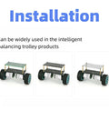 Installation guide for R3 Balance Car Chassis Frame Base Plate And Mounting Bracket For RC Self Balancing 2WD Two Wheel Drive Circuit Board Mount Acrylic DIY Robot Kits Durable Build For Off Road Action showing three assembly stages.
