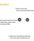 M6 Nylon Lock Nuts Kit 30 Pack With 1.0mm Pitch Black Zinc Plated Hex Self Clinching Nuts features carbon steel for solid locking