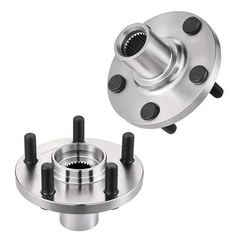 Front Wheel Bearing Hub Assembly 5 Lug 2 Pack Compatible With Toyota Camry Avalon Venza Sienna Highlander And Lexus ES300h ES330 ES350 RX330 RX350 RX400h Heavy Duty Replacement For Smooth Quiet Ride, showing metal assembly with bolts and flange