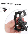 Radical Performance Mechanical Disc Brake Set For Mountain Bikes Front And Rear 160Mm Rotors black aluminum caliper in hand