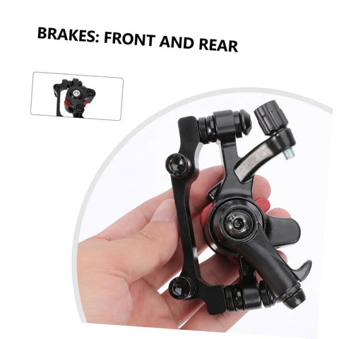 Radical Performance Mechanical Disc Brake Set For Mountain Bikes Front And Rear 160Mm Rotors black aluminum caliper in hand