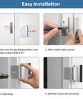 Installation steps for Heavy Duty Aluminum Door Security Lock Reinforcement Latch, Anti Kick In Safety Protector