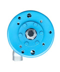 Top view of blue connector Portable 1KW Micro Hydroelectric Generator 220V For Home Use And Off Grid Power, Water Turbine