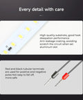 Ender 3 V3 SE LED Light Bar Kit showing LED strip with substrate and terminals for 3D printer lighting upgrade, no strobe.