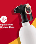 Kitchen Fire Extinguisher 5 B:C UL Rated, Compact White With Mounting Bracket, Tough Metal Head, 1 Pack, Easy Pull Pin