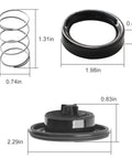 Front view of Aulpq replacement valve diaphragm assembly with spring and seal for Irritrol 2400/2600/2700DPR 3/4-1in