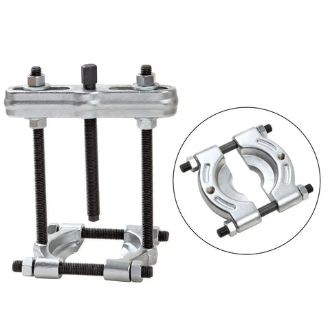 Heavy Duty Bearing Puller Separator Tool For Automotive Use, Tough Alloy Steel Splitter With Adjustable Threaded Holes Clamp