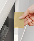 Hand pulling 10 Pack Gold Edge Finger Pulls For Cabinets Aluminum Cabinet Handles For Kitchen Concealed Drawer Pulls With 3 Inch Hole Center