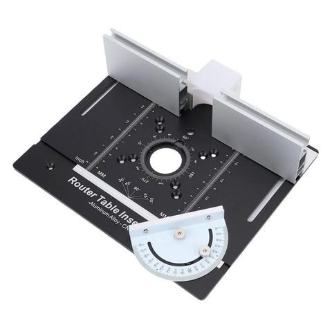 Heavy Duty Router Table Lift System Featuring Rock Solid Aluminum Construction And Buttery Smooth Vertical Adjustments For DIYers Who Demand Killer Precision On Every Cut, with adjustable guides and an aluminum surface.