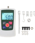 50N Digital Push Pull Force Meter Handheld Tester With Backlit Display 3 Modes For Classroom Lab Use Portable Force Gauge 4 Units Auto Shutdown Great For Teaching And Experiments, with accessories