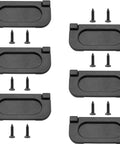 6 Pack 3 Inch Flush Ring Pull Handles Hidden Recessed Metal Black Sliding Cabinet Pulls With Screws For Cabinets Drawers Cupboards Dressers.