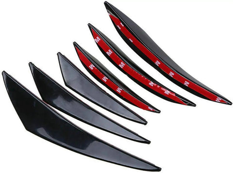 Upgrade Your Tesla Model S 2012 To 2025 With These Durable Rubber Bumper Canards That Offer Sweet Aerodynamic Style Plus Smart Anti-Scratch Protection For A Total Hot Rod Look Without Breaking The Bank On Cheap Parts. Black rubber bumper canards, pack of 6, adhesive strips.