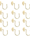 Heavy Duty Shower Curtain Hooks Set 12 Pc Zinc Frosted Hemisphere Rings Glide Smoothly for Bathroom Rods Durable Rust Resistant