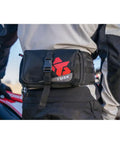 Person wearing Compact Must Have Trail Saver Tool Kit With Fanny Pack Or Tri Fold Case Axle Wrench 17mm 24mm CRV Steel Hand Tools