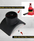 3 Inch Lifting Axle Saddle Adapter For Bottle Jack And Floor Jack, beefy pro-grade steel construction with black finish, front view