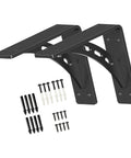 Heavy Duty Carbon Steel Triangle Shelf Bracket For Floating Shelves And TV Stands Rustproof Wall Mount with screws