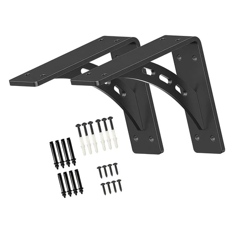 Heavy Duty Carbon Steel Triangle Shelf Bracket For Floating Shelves And TV Stands Rustproof Wall Mount with screws