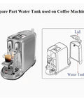 Wide Mouth Water Tank For Capsule Coffee Machines That Fits Most Capsule And Creatista Models, Removable Easy Pour Design