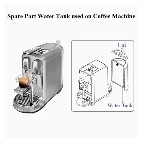 Wide Mouth Water Tank For Capsule Coffee Machines That Fits Most Capsule And Creatista Models, Removable Easy Pour Design