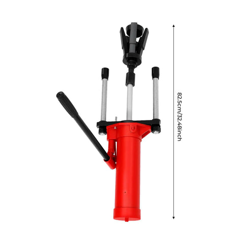 15T Hydraulic Cylinder Liner Puller Universal 80 to 135mm Wet Dry Sleeve Removal Tool For Engine And Tractor Repair Heavy Duty Liner Puller With Ergonomic Press Rod And Rugged Pro Grade 45 Steel Construction, red body, 82.5cm height