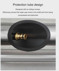 Heavy Duty Stainless Steel Garden Hose Reel With Rock Solid Wall Mount Hose Storage showing protection tube design and brass connector.