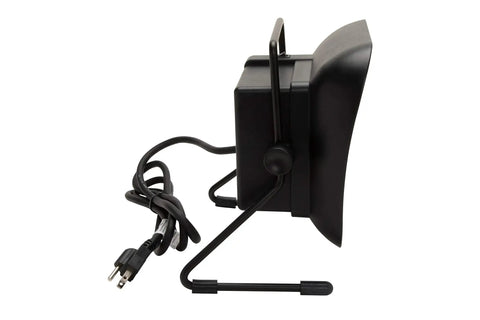 Side view of Bench Top Smoke Absorber For Soldering Flux Fumes 120V Pro Grade Quiet ESD Safe Fan with power cord