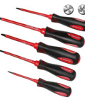Pro Grade 36 Piece Insulated Socket Wrench Set Featuring 1000 Volt Safety Protection And Half Inch Drive Deep Sockets with screwdrivers