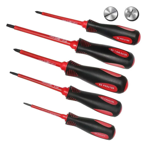 Pro Grade 36 Piece Insulated Socket Wrench Set Featuring 1000 Volt Safety Protection And Half Inch Drive Deep Sockets with screwdrivers
