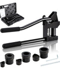 Heavy Duty Stud Punch Set For Sheet Metal 7/8, 1-1/8, And 1-11/32 Inch Holes, 20GA Steel, Lever Puncher with Aluminum Head