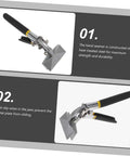 Heavy Duty Metal Bender And Edge Seamer Hand Tool For Duct Crimping with black handle and anti-slip jaws