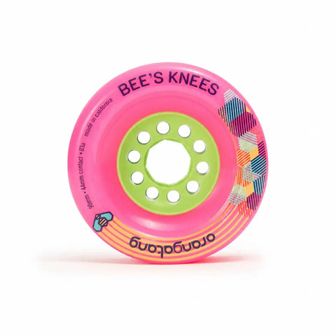 Bee's Knees 90mm Longboard Wheels Built for Real-World Roads and Easy City Cruising Pink 83a Without Bearings