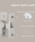 Heavy Duty Zinc Alloy Barn Door Lock Latch With 90 Degree Turn For Easy Operation Tough As Nails Built To Last Corrosion Resistant