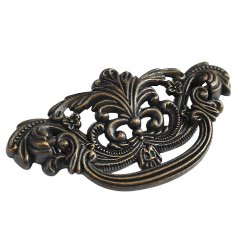 4 Pack Vintage Style Bail Drawer Pulls in Dark Antique Bronze for Cabinets and Dressers, Durable Zinc Alloy, 3 Inch Center to Center