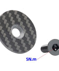 Slick Carbon Fiber Bicycle Headset Top Caps With Stainless Steel Bolts Matte Black Coating Corrosion Proof upgrade kit components.
