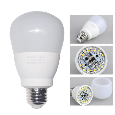 Dimmable LED Bulbs 12W E26 With 2.4G Wireless 3 Zone Remote Control Adjustable Warm To Cool Color Temperature And Brightness