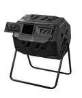 43 Gallon Dual Chamber Compost Tumbler With 360 Degree Tumbling For Fast Aeration And Nonstop Composting Dual Chamber Bin