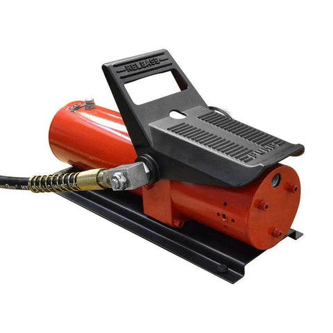 Industrial Foot Operate Hydraulic Pump Generating A Rock Solid 10000 PSI Force Plus An Extra Long 48 Inch Hose Alongside A Quick Release Coupler For Tough Shop Jobs