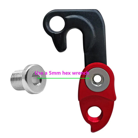 10mm Aluminum Alloy Rear Derailleur Hanger Bolt Tail Hook Screw For Bicycles 13.8mm Length 5mm Hex Install Dope Bike Accessory