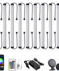 Under Cabinet LED Lighting Kit With Dimmable Brightness And Music Sync, WiFi Smart Control, Lit RGB Multicolor 12 Inch Linkable Lamps