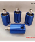 Beefed Up High Speed Rotary Joint For Coolant 360 Degree Rotary Union 1.6 MPa Max Pressure 3500 RPM Left Hand Thread Size One Quarter Inch Durable Precision Bearings Leak Resistant Connectors For Machinery, blue aluminum rotary union