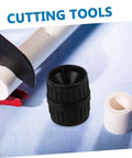2 Pack Deburring Tool Inner And Outer Reamers For Water Pipes Portable Tubing Reamer shown with pipe and cutter