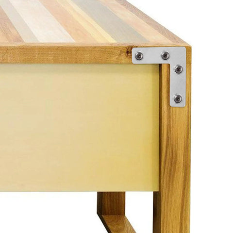 Sturdy Stainless Steel L Shaped Brackets Heavy Duty Corner Braces for flat surfaces on wooden table corner