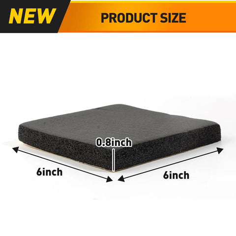 Self Adhesive Foam Padding Sheet Three Quarters Inch Thick Neoprene Insulation Foam Anti Vibration Pads Six Inch By Six Inch Four Pack For Furniture Cars And Speakers All Purpose Pro Grade Noise Dampening Soundproofing Durable Non Toxic Padding