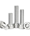 50 Pack M4 Socket Head Cap Screws Forged From Hardcore 304 Stainless Steel Rust Resistant Heavy Duty Metric Fasteners Built Tough For Garage Days With Smooth Threading And Solid Grip, showing various lengths.