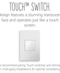 Magnesium Glass Face Touch Wall Switch 15 Amp Three Way And Single Pole White Quick Swap In Minutes No Wiring Needed Two Pack